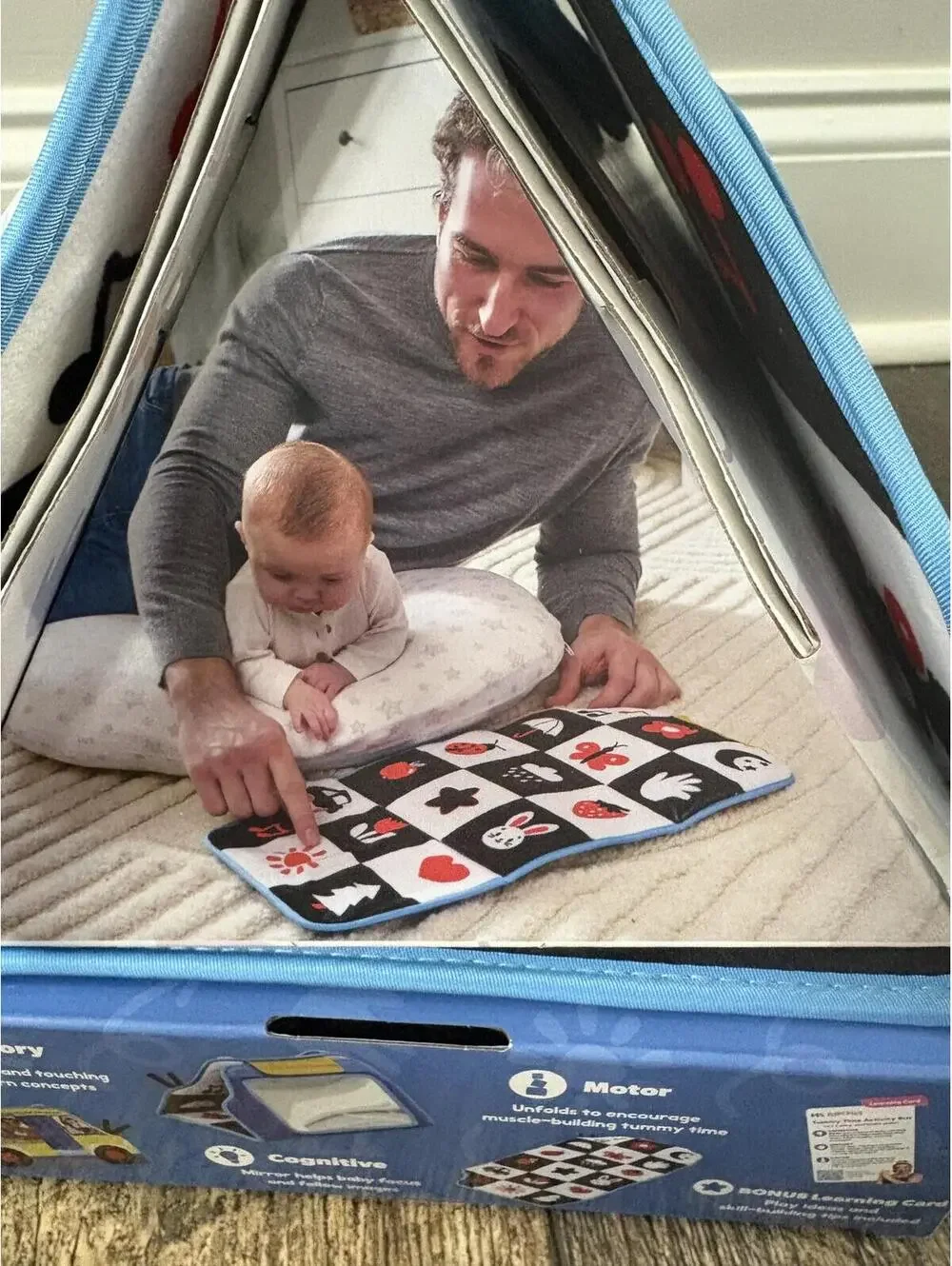 New Baby Development Activity Play Mirror Sensory Features Ms Rachel Bus Toy